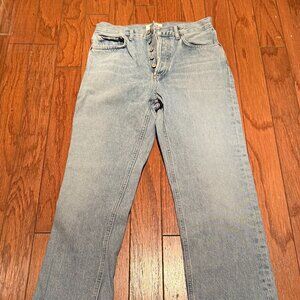 Agolde Jeans High Waist Button Fly Light Wash Size 25